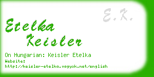 etelka keisler business card